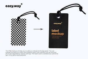 Label Tag PSD Mockup