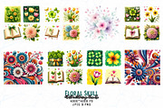 20 Groovy Watercolour Floral Bundle, a Graphic by Sofia's Fashion (Thumbnail 3 of 3)