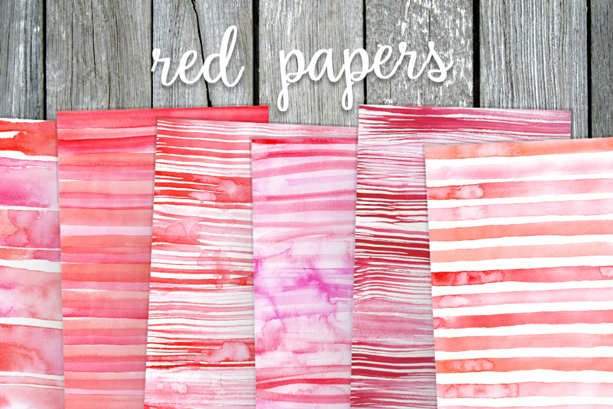 Watercolor Stripes Texture Papers, a Texture Graphic by Sinziana Romanescu (Photo 2 of 11)