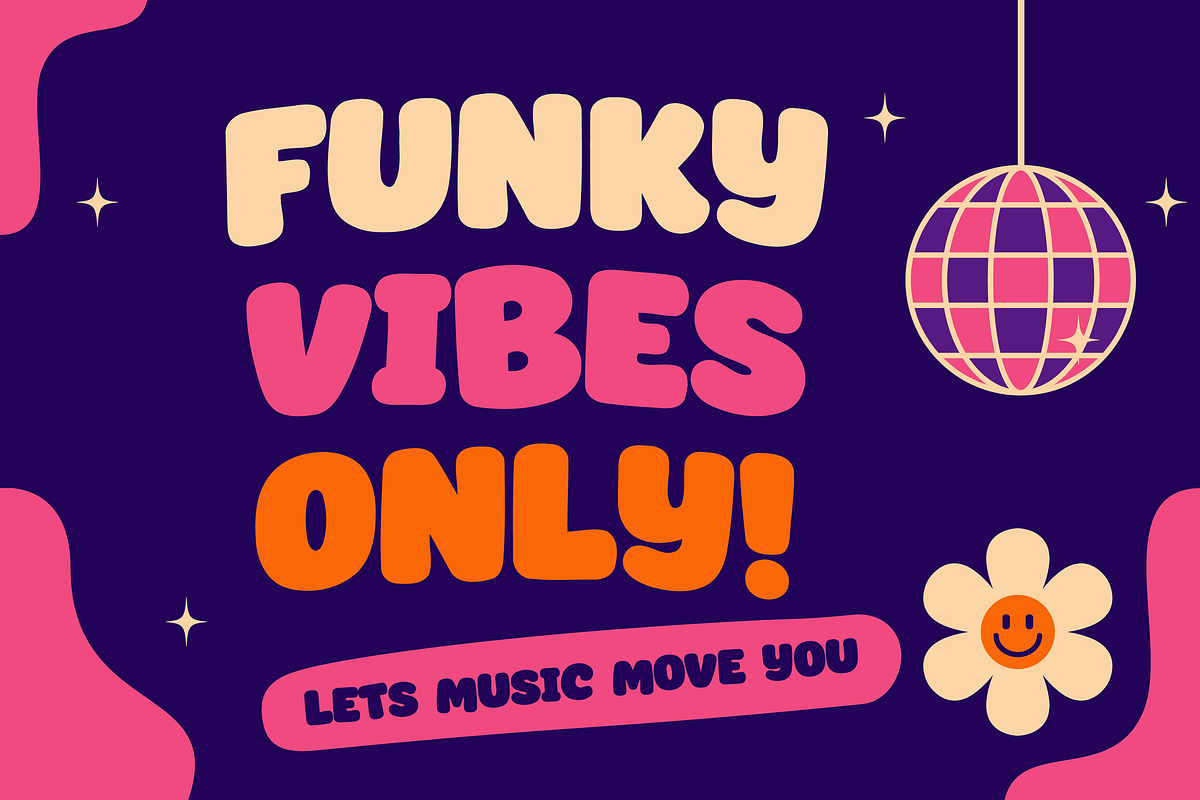 Groovy Wiggle - Bold Playful Display, a Handwritten Font by Gumrega Studio (Photo 6 of 8)