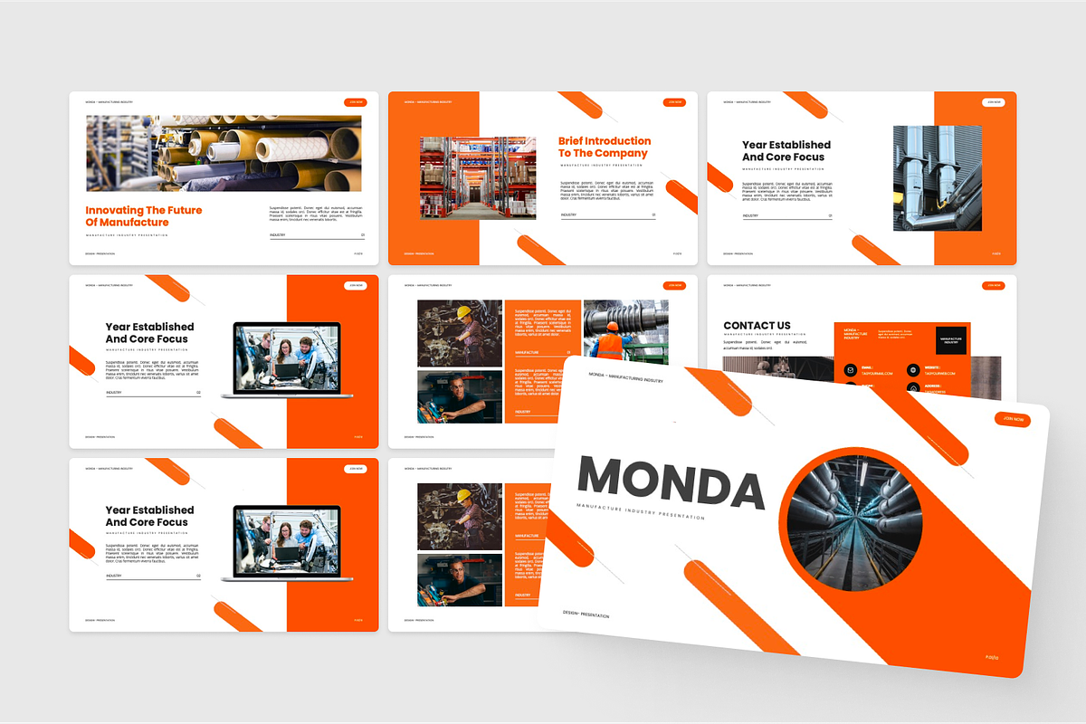 Manufacture Industry PowerPoint, a Presentation Template by SquidPixey (Photo 2 of 6)