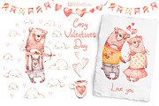 Cozy Valentines Day. Lovely bears, an Animal Illustration by UlitkaStudio (Thumbnail 2 of 20)