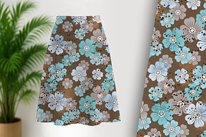 Fall Floral Seamless Repeat, a Pattern Graphic by Sharon Schwalbe
