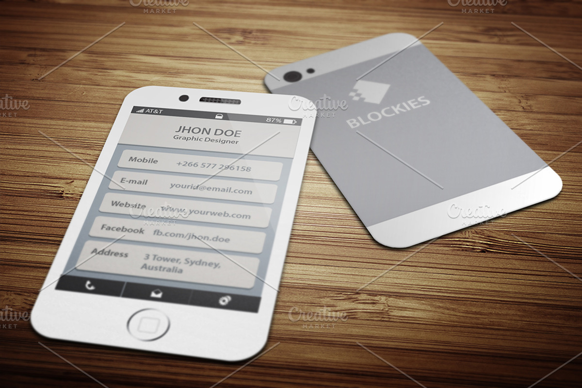Iphone 6 (25% Off) Business Card, a Business Card Template by Pentaclay (Photo 2 of 5)