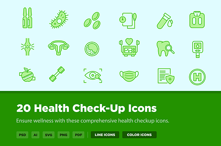 30 Health Checkup Icons