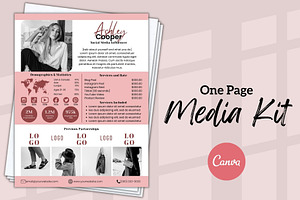 One Page Media Kit in Pink