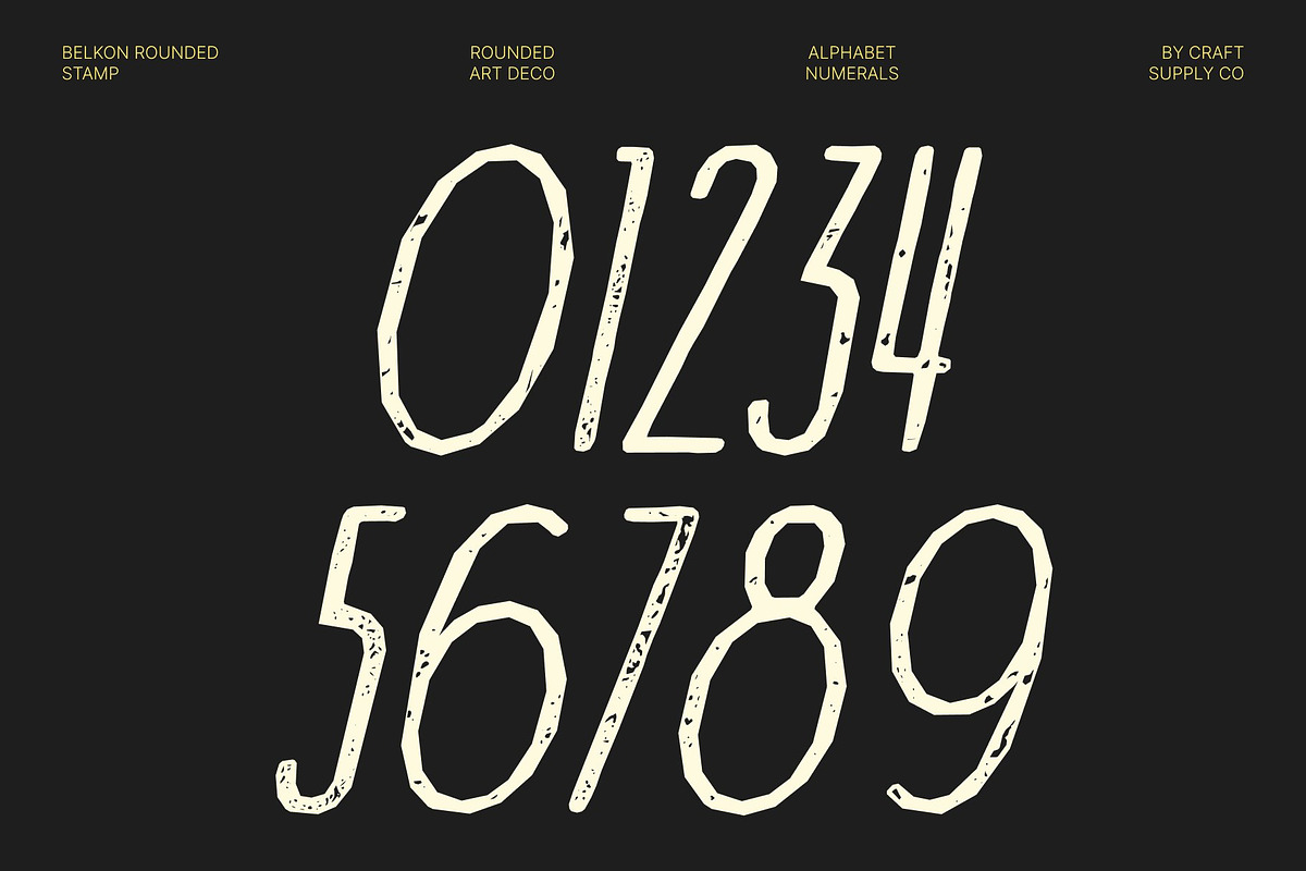 Belkon Rounded Stamp, a Sans Serif Font by Craft Supply Co. (Photo 4 of 8)