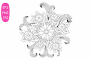 Flower Mandala: 5 Adult Coloring 2, a Poster Template by Michiru13 (Thumbnail 6 of 6)