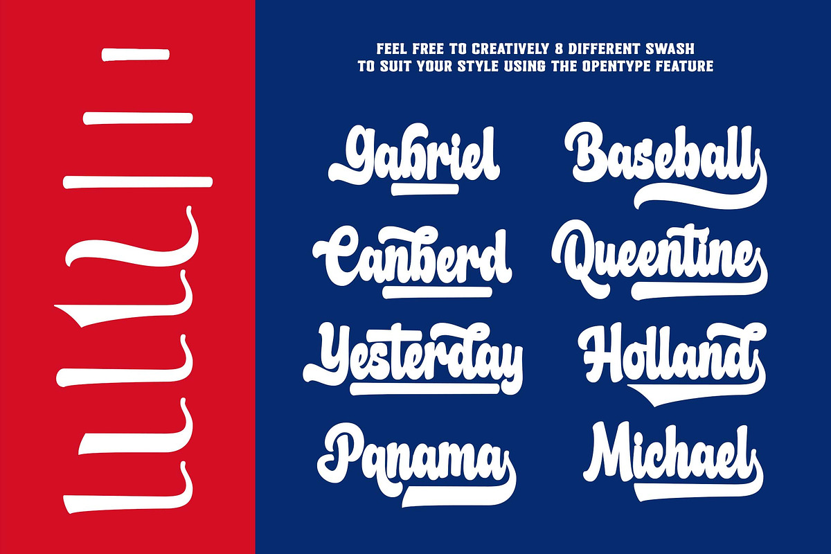 Richeta a Retro Bold Script Font, a Script Font by Blankids Studio (Photo 6 of 16)