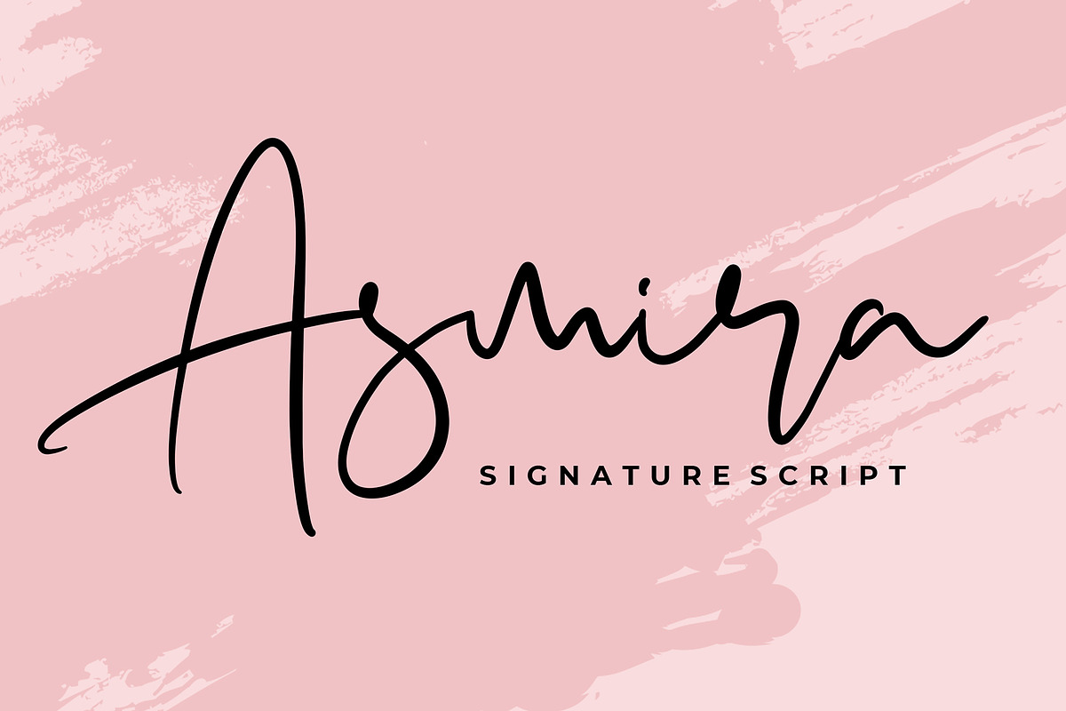 Asmira Signature Script Font, a Script Font by Formatika Studio (Photo 1 of 6)