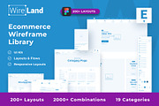 Ecommerce Wireframe Library & UI Kit, a Wireframe Template by UI Design Resource (Thumbnail 1 of 7)