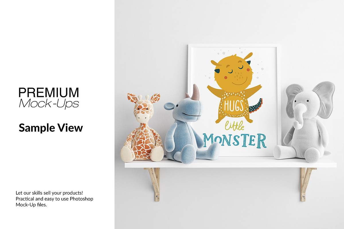 Nursery Wall & Frame Mockups, a Product Mockup by mock-ups (Photo 11 of 12)