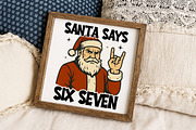 Funny Santa Says Six Seven Png, an Illustration by Libby Wishes (Thumbnail 8 of 8)