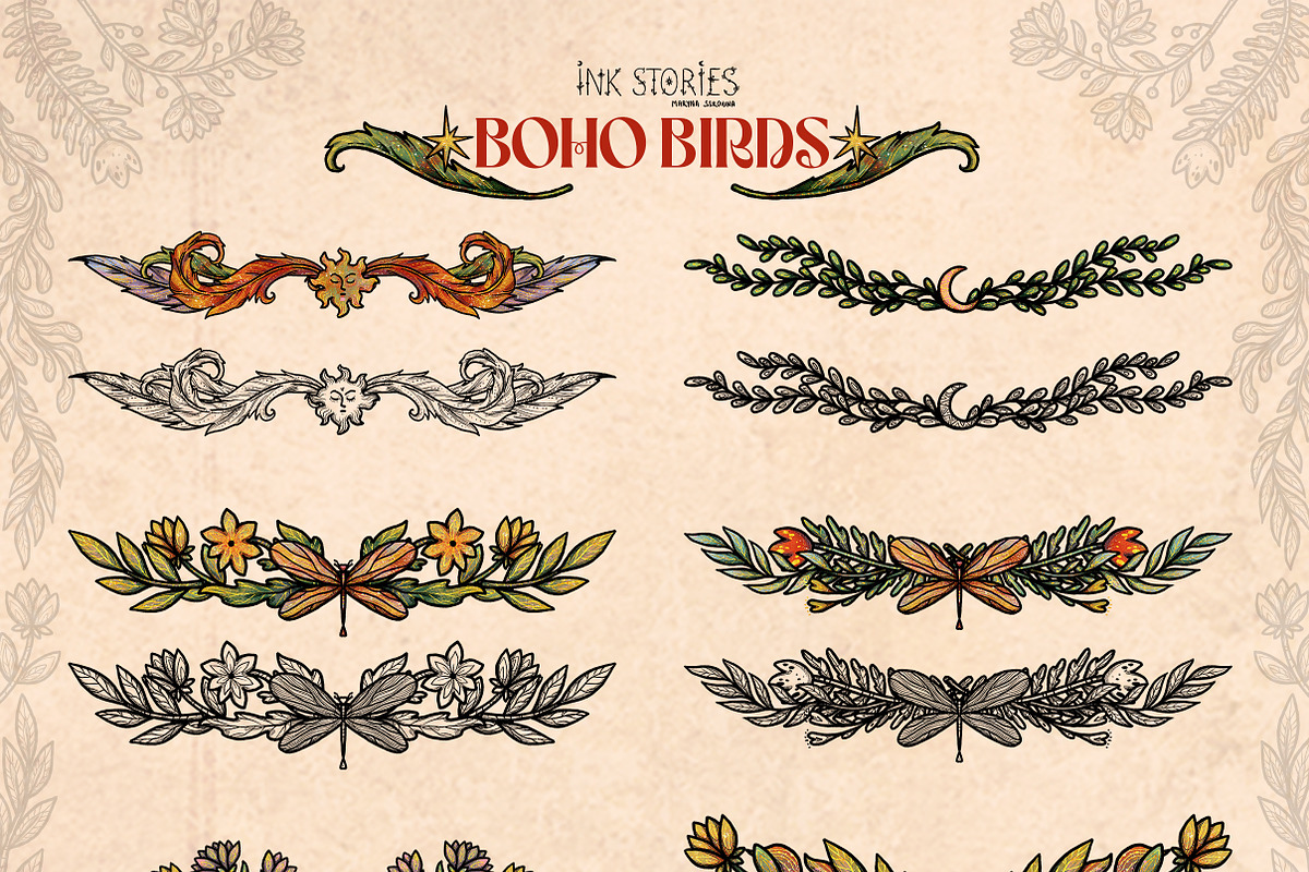 Boho Birds, an Animal Illustration by Ink Stories (Photo 15 of 16)