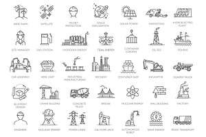 Industrial Activity Icons Pack, a Technology Illustration by Tettygreen