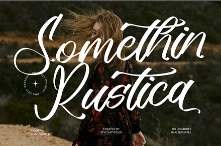 Somethin Rustica Modern Handwritten