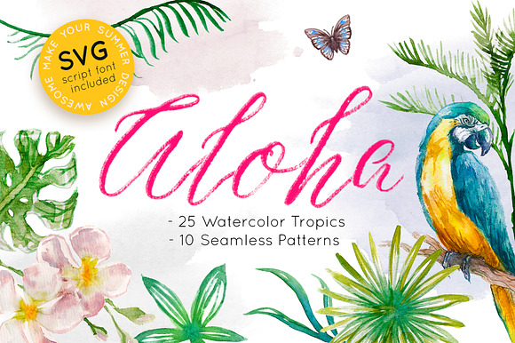 Watercolor Tropics Script Font