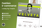 Velveta - Fashion E-Commerce, a Landing Page Template by SLAB! Design (Thumbnail 1 of 4)