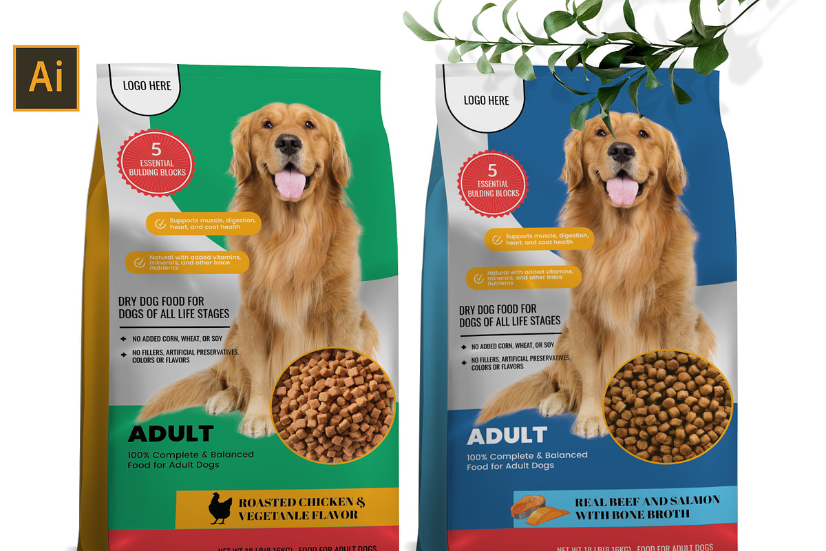 Dog Food Packaging Template, a Stationery Template by AIW SOLUTIONS (Photo 1 of 6)