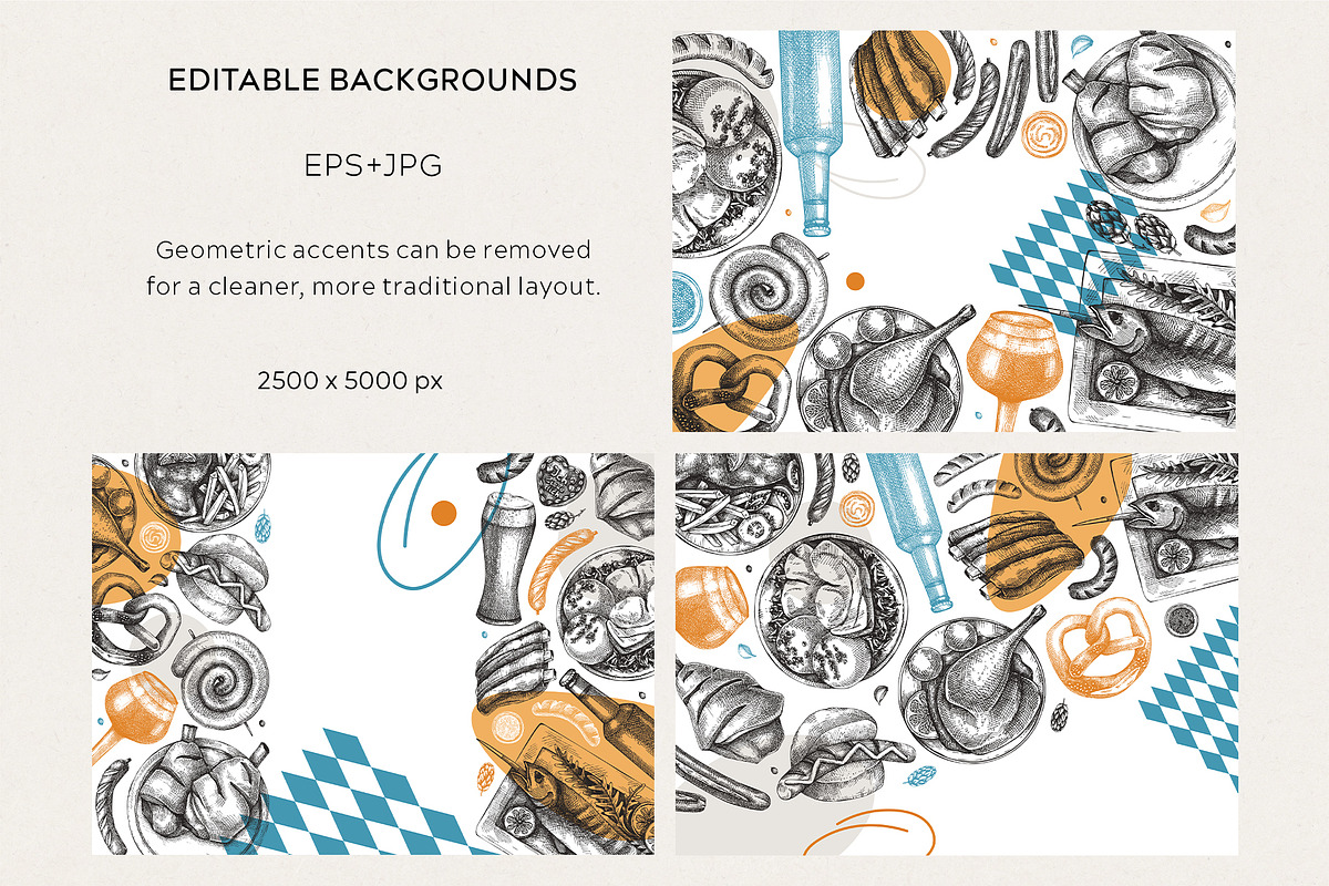 Oktoberfest German Food Vectors, a Food Illustration by Yevheniia (Photo 7 of 13)