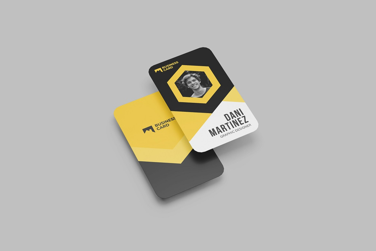 Vertical Business Card Mockup, an Advertising Mockup by YurnalisPerix (Photo 3 of 5)
