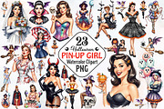 Halloween Pin-Up Girl Sublimation, a Person Illustration by RobertsArt (Thumbnail 1 of 6)