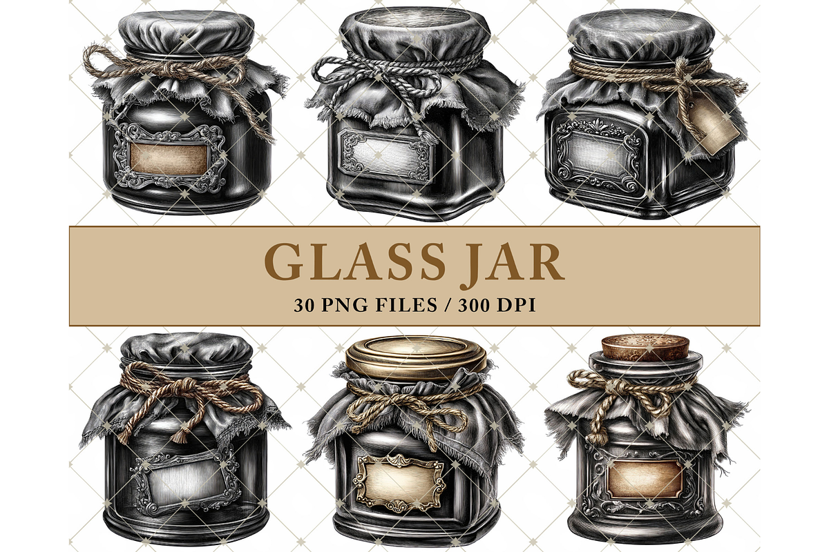 Glass Jar Clipart PNG, an Illustration by Memories By Lea (Photo 5 of 8)