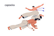 Fighters practicing martial arts set, a Sport Illustration by Good Studio (Thumbnail 8 of 13)