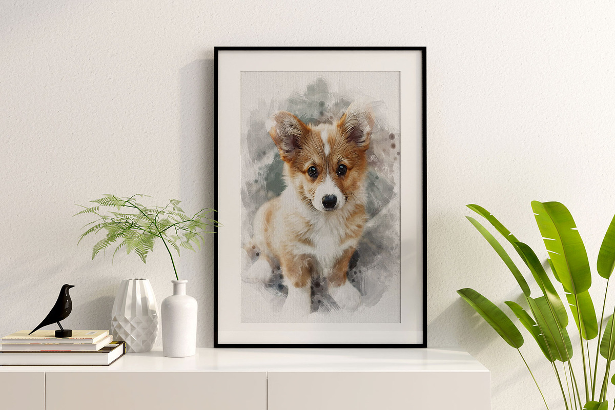 Dog Watercolor Photo Effect, an Action Add-On by Photoshop Action (Photo 5 of 19)