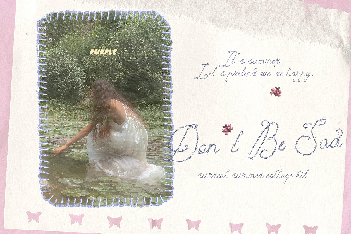 Don't be sad: Summer Collage Kit, an Object Graphic by Purple (Photo 12 of 14)