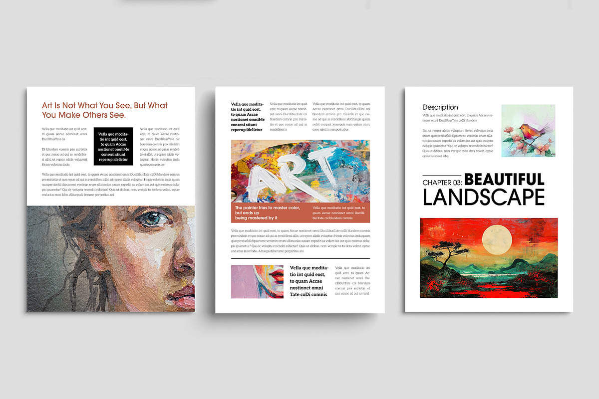 Artistic E-Book Layout Template, an UI Kit Template by ContestDesign (Photo 4 of 6)