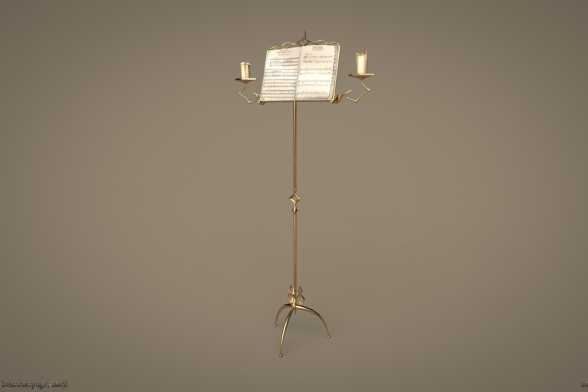 Vintage music stand, a Furniture 3D Model by Snji | 3D Models (Photo 11 of 12)