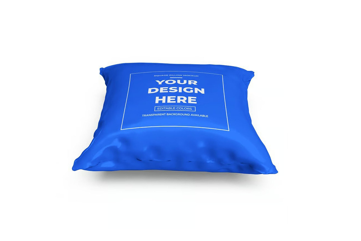 Square Pillow Mockup Template Set, a Household Mockup by DesignRushMarket (Photo 4 of 11)