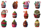 Christmas Chocolate Cupcakes clipart, an Illustration by Designworld (Thumbnail 2 of 3)