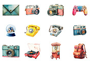 Watercolor Vintage Clipart, an Illustration by Design Market (Thumbnail 3 of 3)