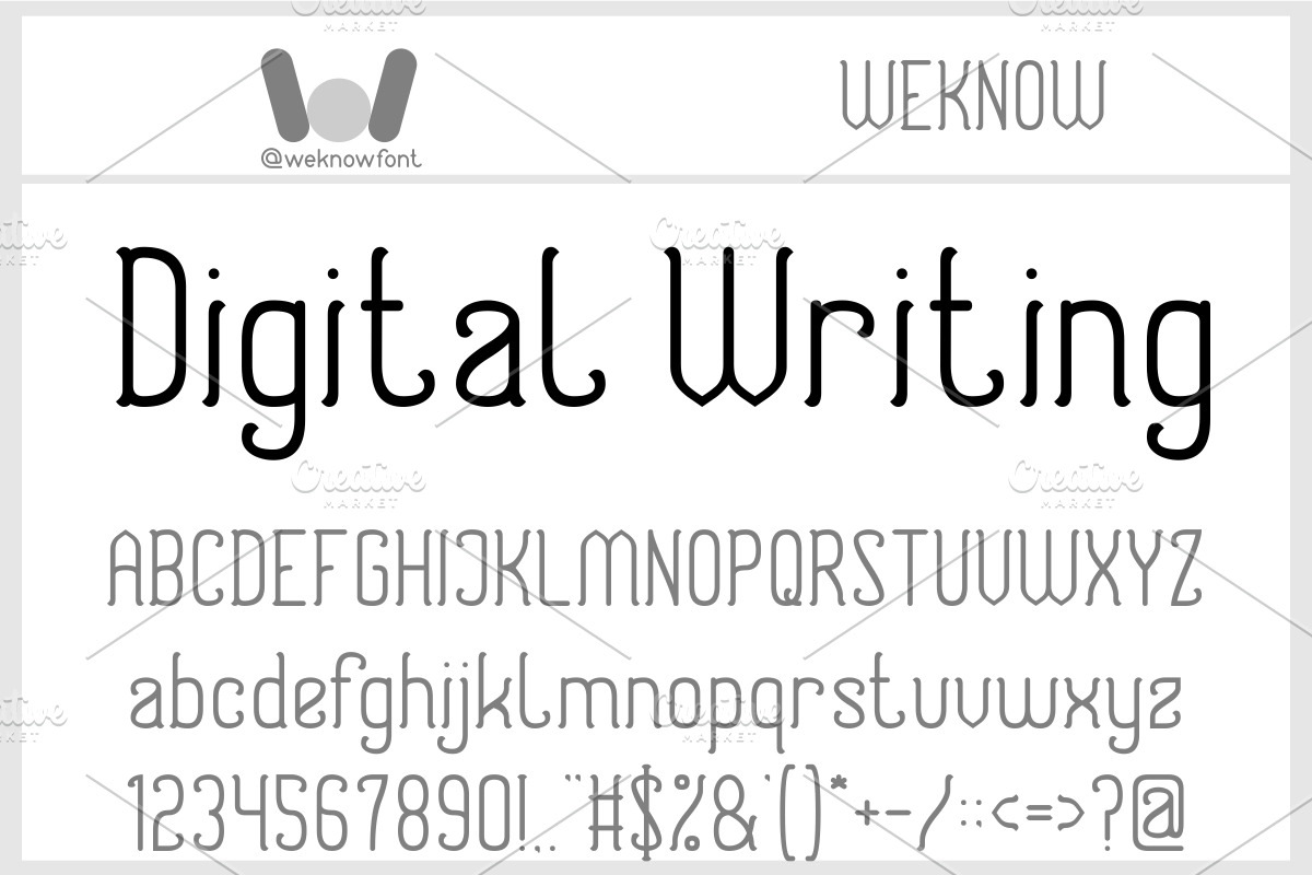 Digital Writing font, a Serif Font by weknow (Photo 1 of 8)