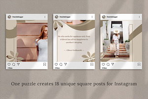 Instagram Puzzle For Canva Mink