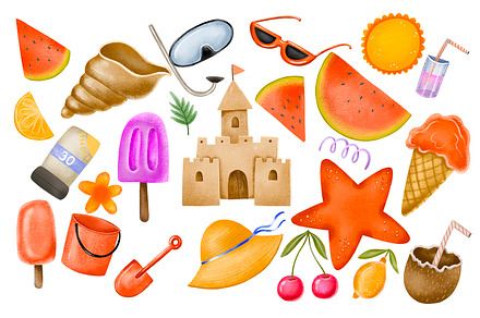 Sand castle. Summer set, an Object Illustration by the_myro