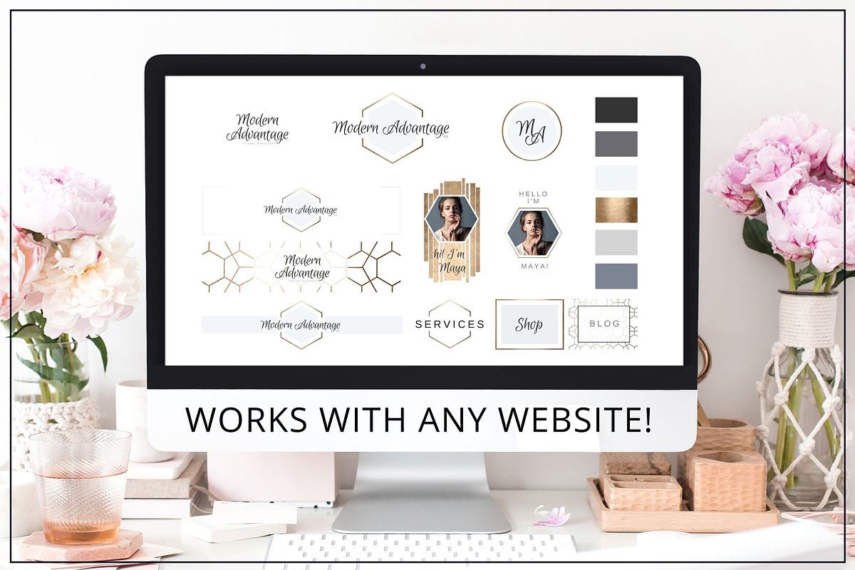 Website Branding Kit | Canva Gold, a Branding & Logo Template by Lady Boss Studio (Photo 5 of 6)