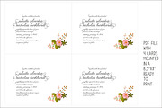 Romantic flower wedding invitation, an Invitation Template by Fonts & Printables (Thumbnail 2 of 2)