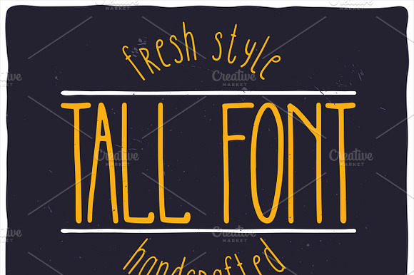 Vintage Label Typeface Named Tall