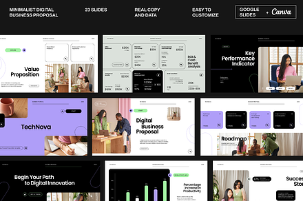 Digital Business - Google slides, a Presentation Template by Dirtytemp Studio