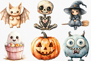 Kawaii Baby Halloween Clipart Bundle, an Illustration by Canvas Craft (Thumbnail 3 of 8)