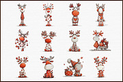 Quirky Funny Christmas Reindeer Clip, an Illustration by Sublimation Artist (Thumbnail 3 of 6)