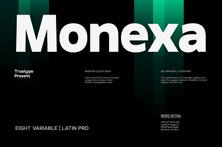 TRT Monexa Modern Sans Typeface