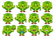 Cabbage Mascot Cartoon Vector Pack, an Illustration by MEDZ (Thumbnail 1 of 5)