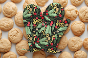 Holly, Berries & Bells Pattern, a Pattern Graphic by Little Creative Scribbles (Thumbnail 4 of 5)