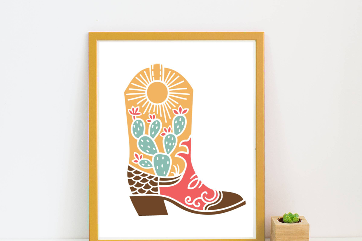 Cowboy boots SVG, cactus SVG, an Object Illustration by TanchaArt (Photo 5 of 6)