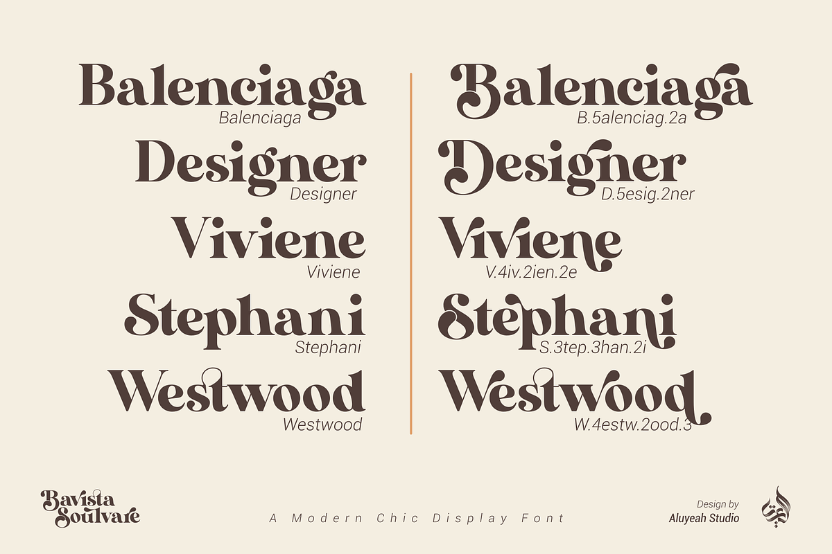 Bavista Soulvare, a Font by Aluyeah Studio (Photo 12 of 15)