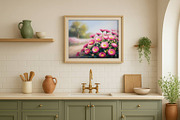 Pink Daisy Oil Painting printable, a Background Graphic by Floraphoria (Thumbnail 4 of 12)